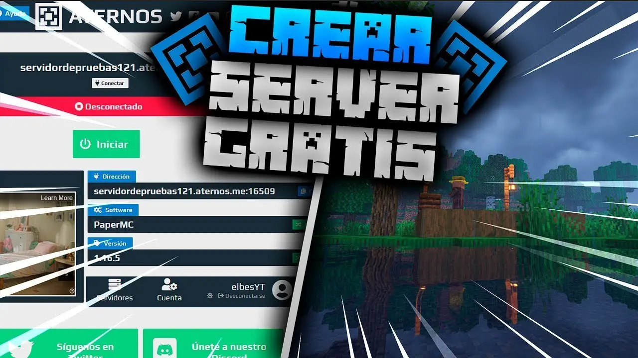 como crear un servidor de minecraft en aternos