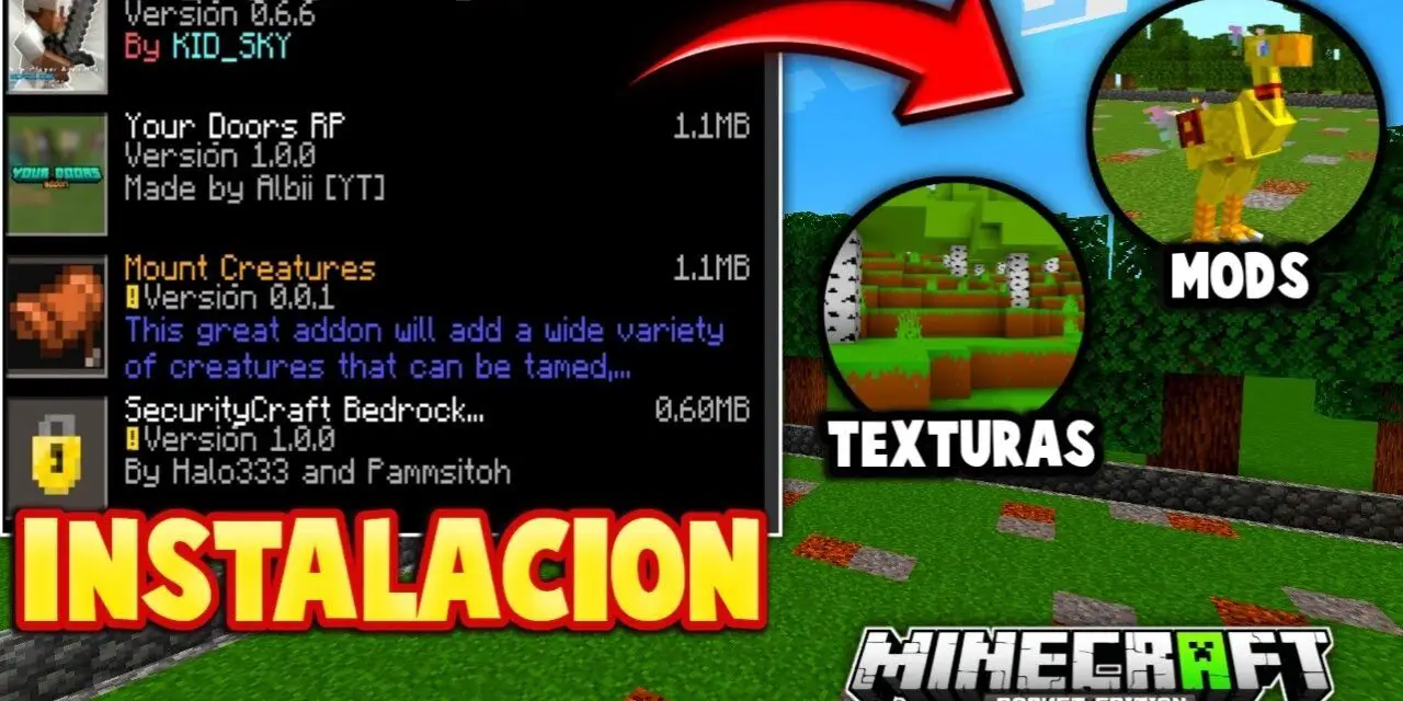 como instalar texturas en minecraft pe