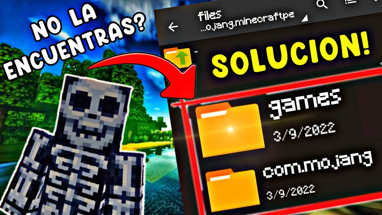 Carpeta «GAMES» «FILES» NO APARECEN | MCPE 1.19+Solución