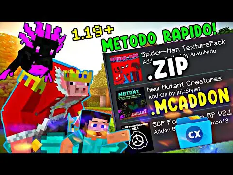 Aprende a Instalar MODS Y ADDONS RÁPIDO Y FÁCIL en Minecraft PE 1.19