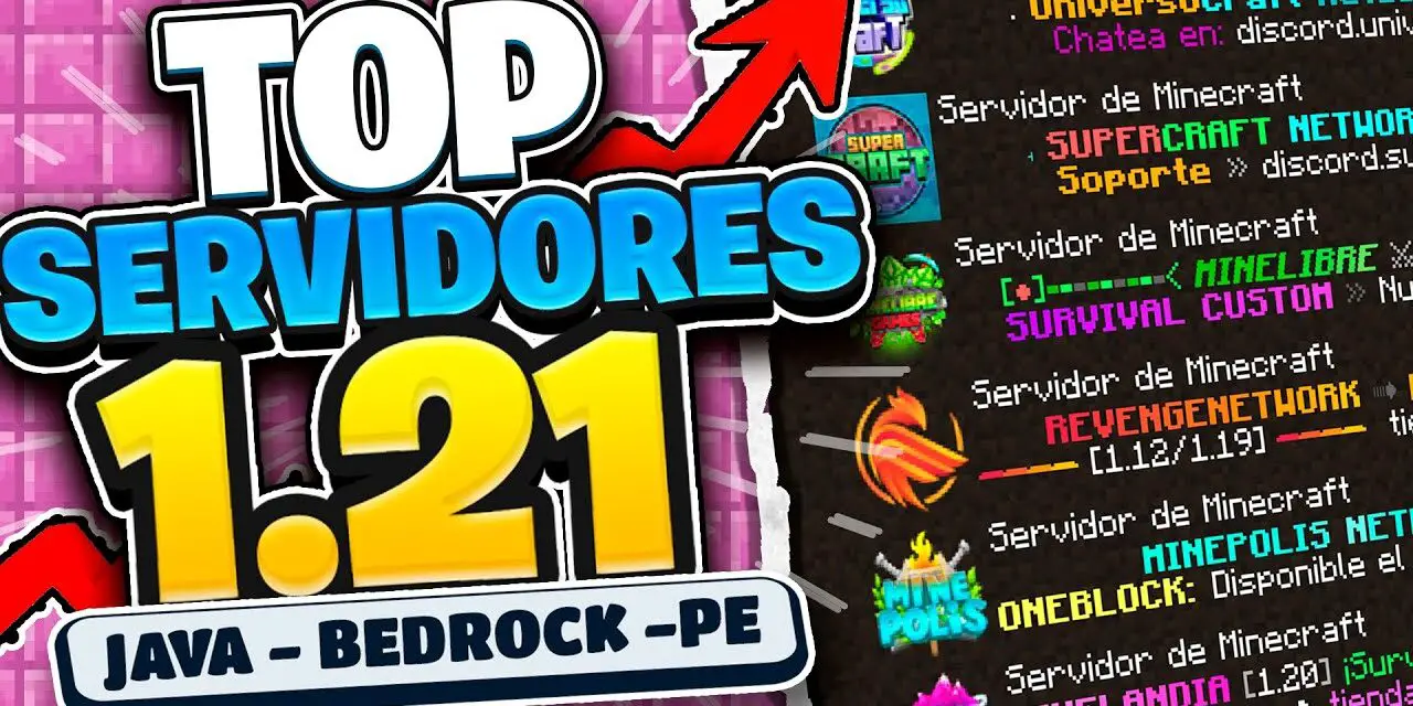 TOP 7 MEJORES SERVIDORES DE MINECRAFT JAVA y BEDROCK 2025 – Increíble