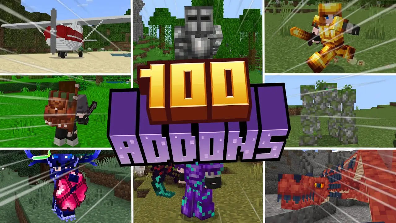 LOS MEJORES 100 ADDONS ÚNICOS PARA MINECRAFT PE 1.21