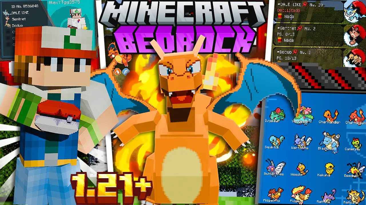 El Mejor Addon de Pokemon en Minecraft PE 1.21!