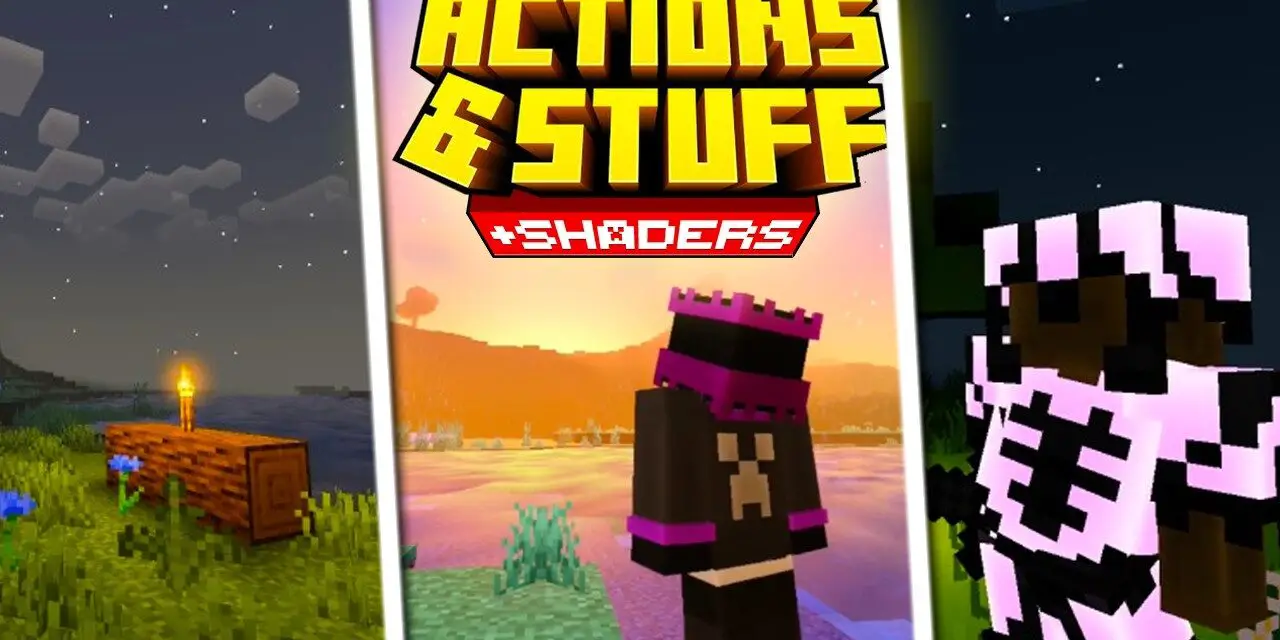 5 MEJORES ACTION STUFF SHADERS para Minecraft Bedrock 1.21