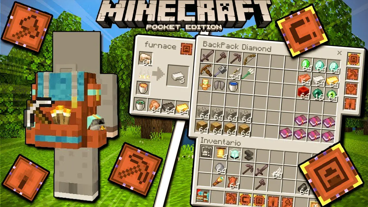Descarga el addon más increíble de Mochilas para Minecraft PE 1.21