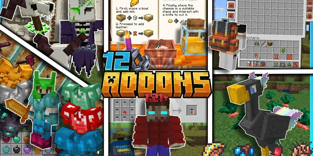 TOP MEJORES ADDONS NUEVOS de la 1.21 para MINECRAFT PE – Nuevo