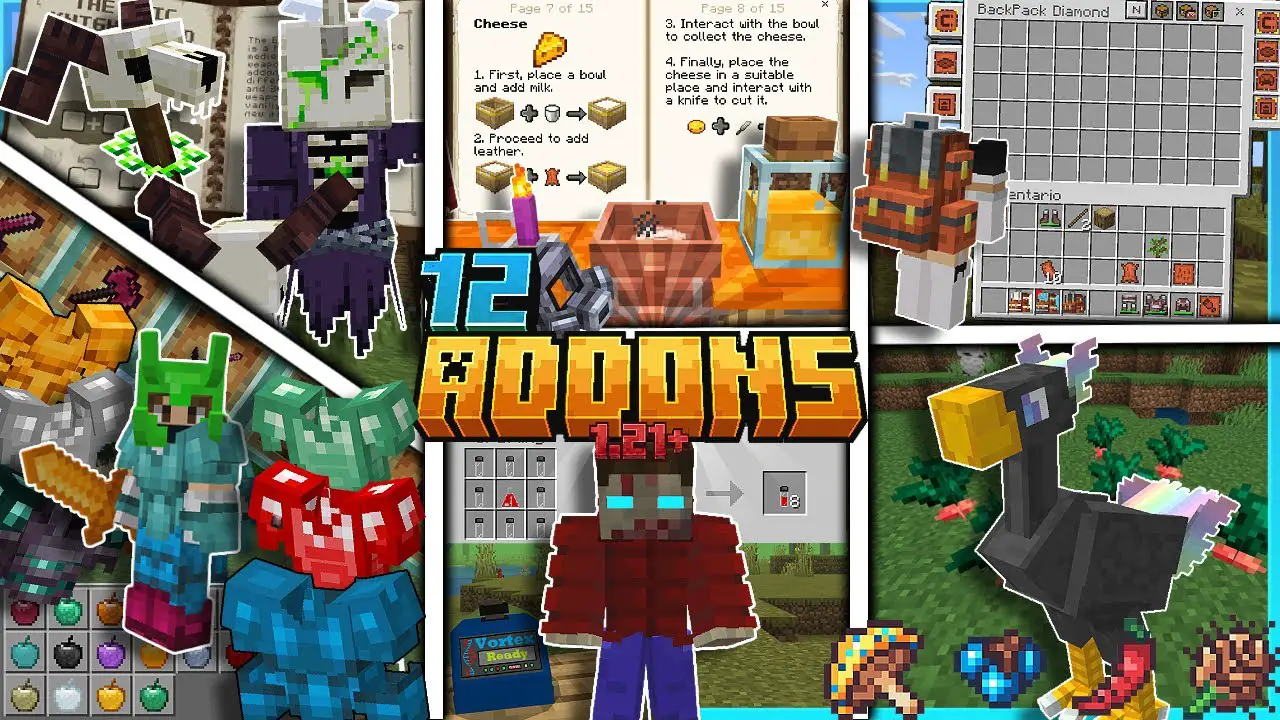 TOP MEJORES ADDONS NUEVOS de la 1.21 para MINECRAFT PE – Nuevo