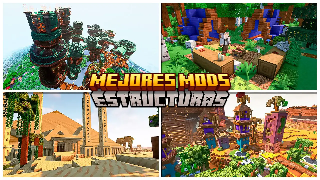 Cómo descargar 10 INCREÍBLES mods de estructuras PREMIUM para Minecraft