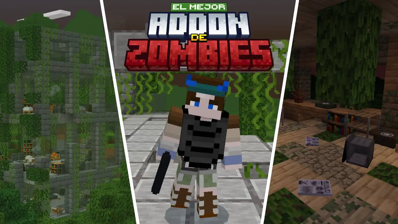 COMO DESCARGAR APOCALIPSIS ZOMBIE PARA MINECRAFT CON UN ADDON 1.21