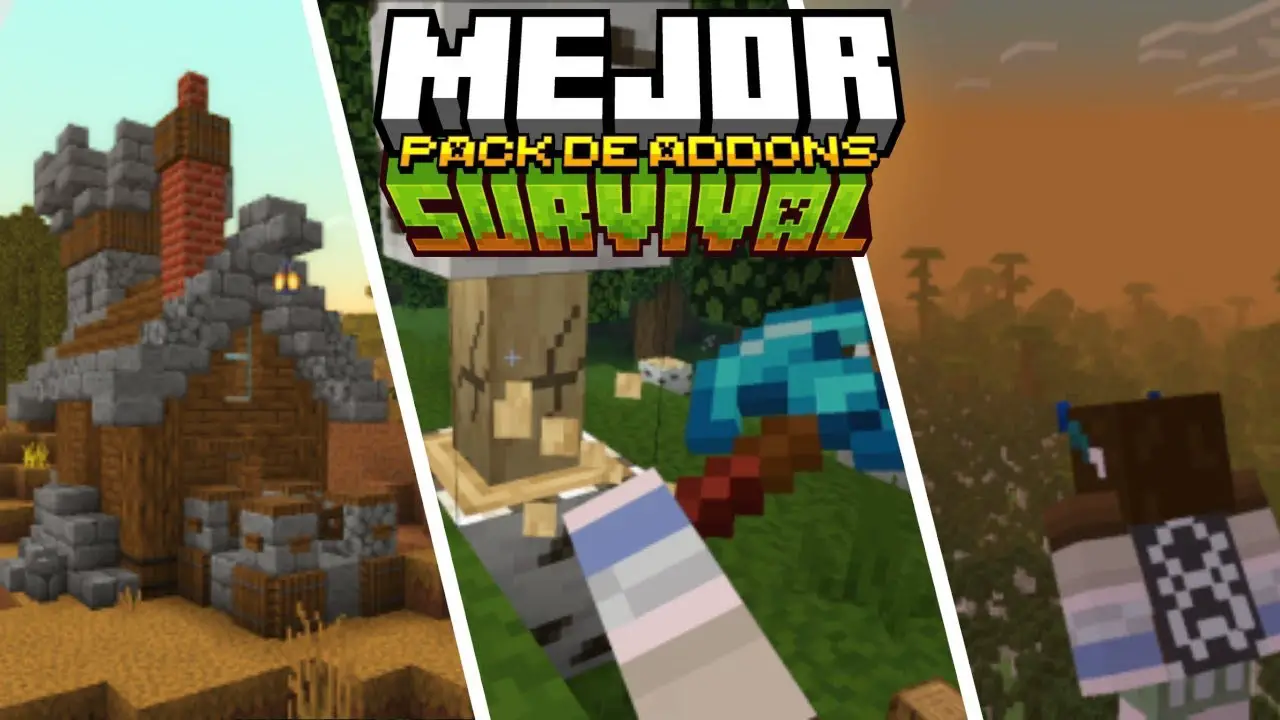 EL MEJOR ADDONPACK SURVIVAL PARA MINECRAFT BEDROCK 1.21