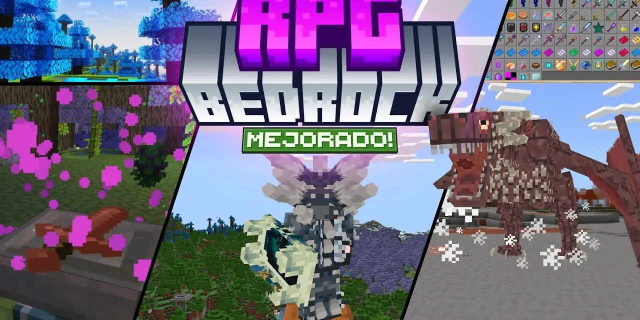 EL MEJOR PACK DE ADDONS RPG 2.0 DE MINECRAFT BEDROCK 1.21