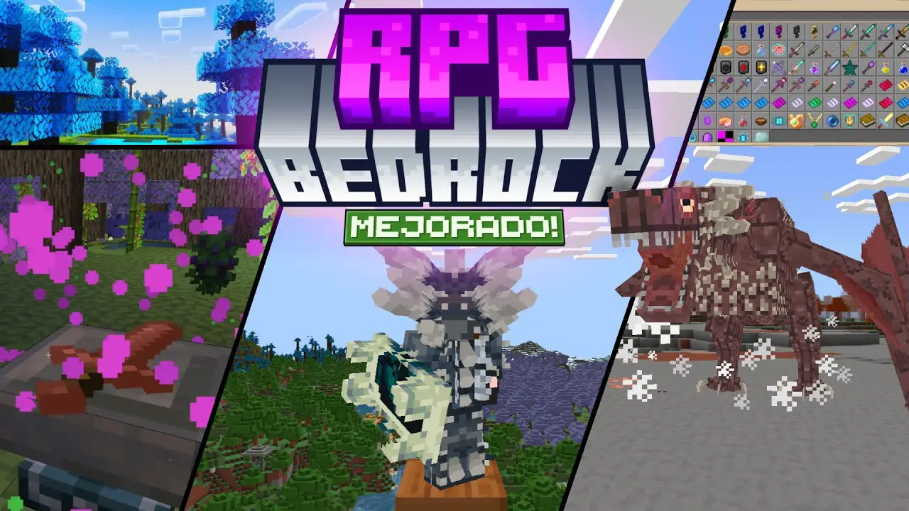 EL MEJOR PACK DE ADDONS RPG 2.0 DE MINECRAFT BEDROCK 1.21