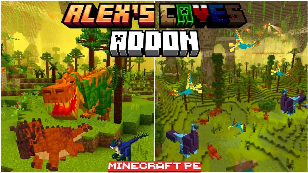 How to Download Alex’s Caves Addon for Bedrock 1.21