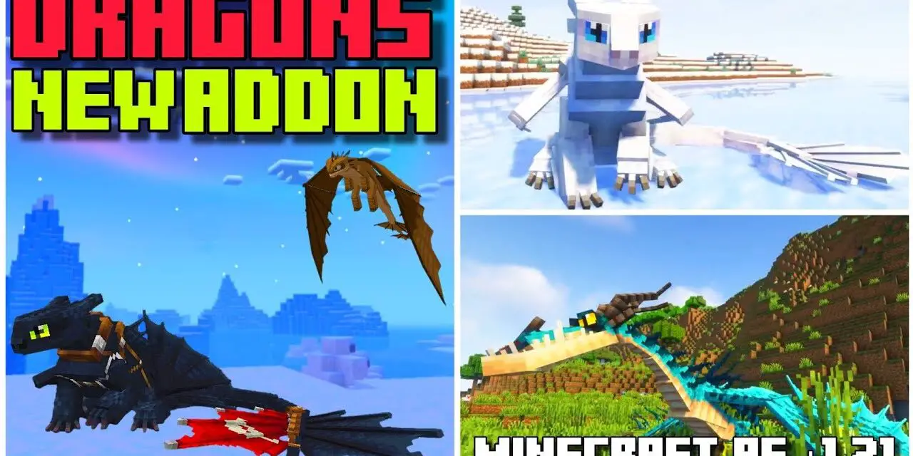 HOW TO DOWNLOAD AND INSTALL NEW DRAGONS ADDON for BEDROCK 1.21 