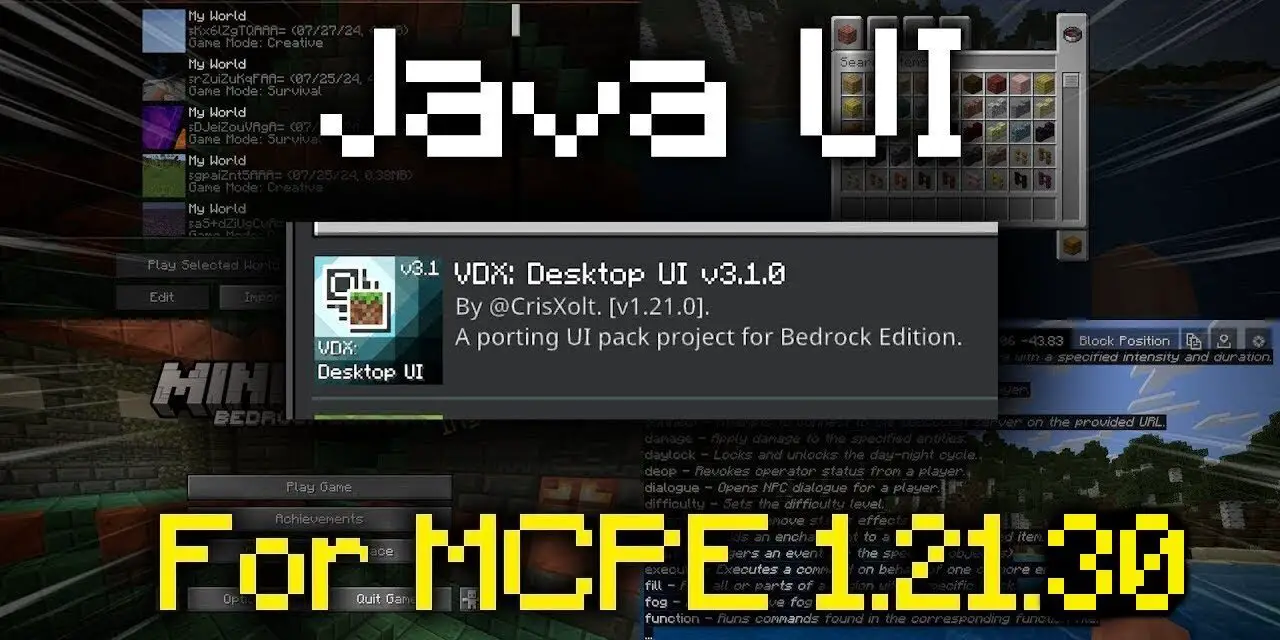 HOW TO DOWNLOAD JAVA UI FOR MCPE 1.21