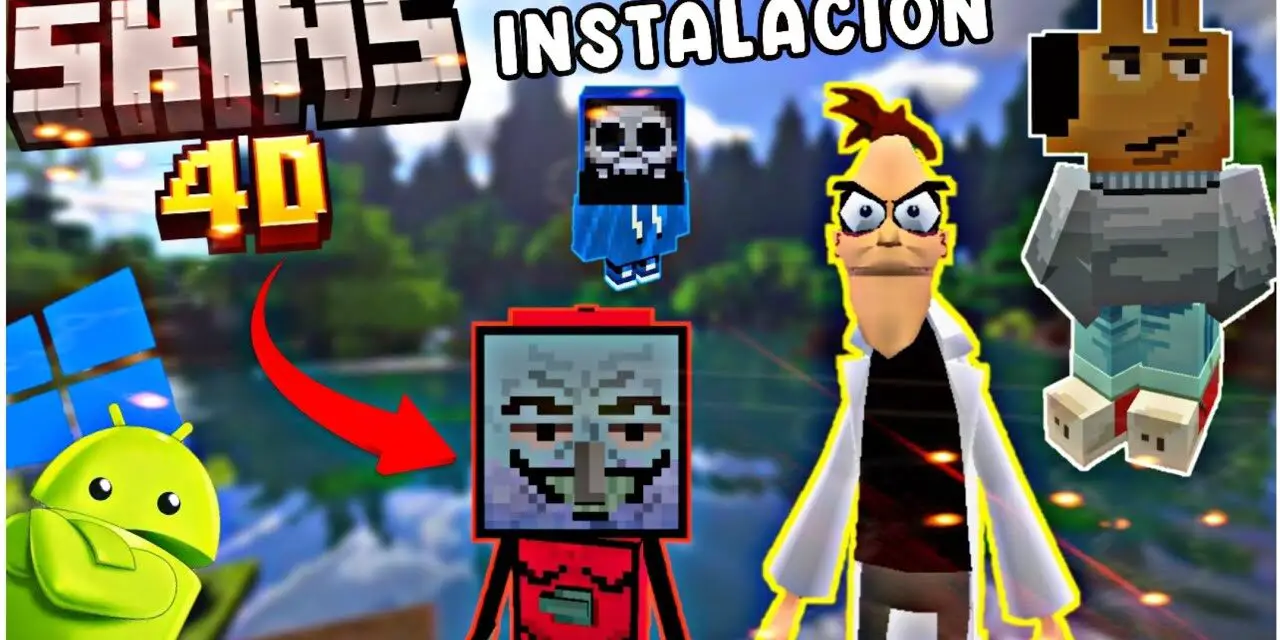 El Mejor Skin Pack 4D para Minecraft PE 1.21 en Windows