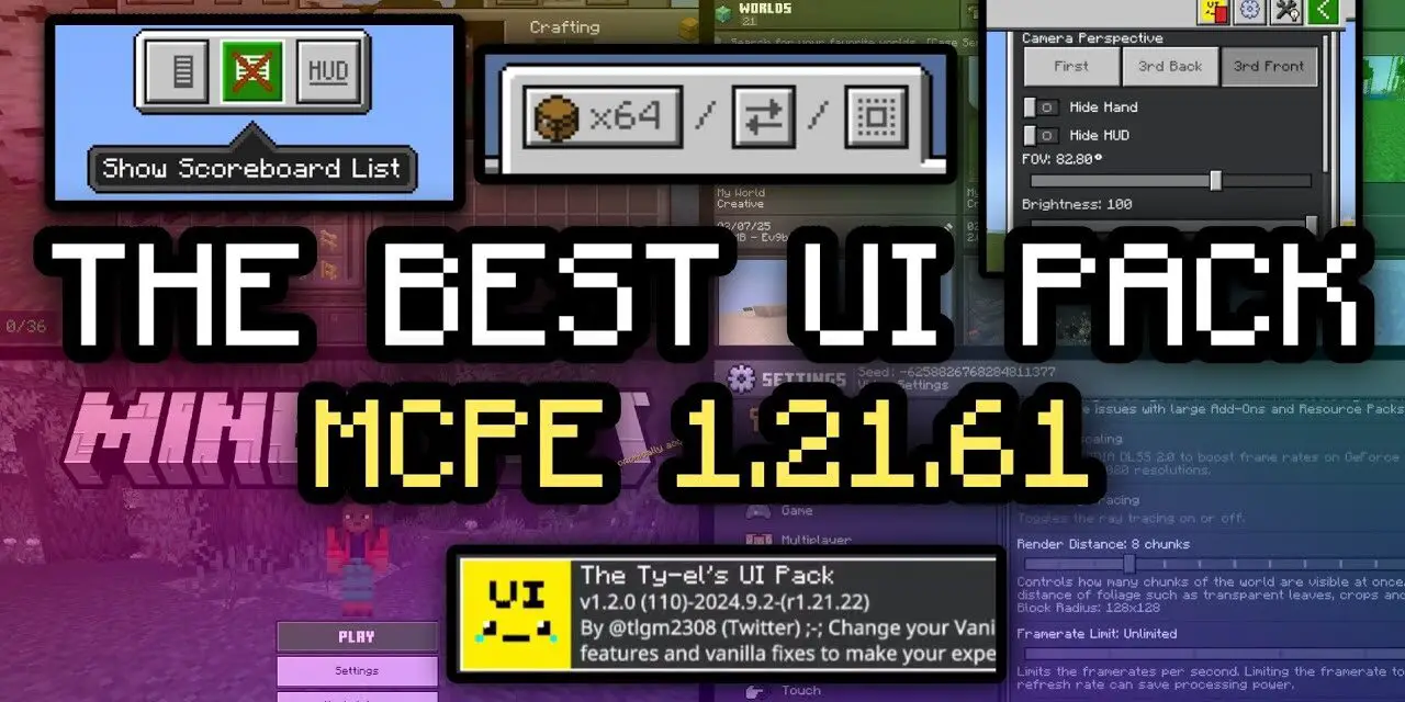 HOW TO DOWNLOAD THE BEST UI PACK FOR MCPE 1.21