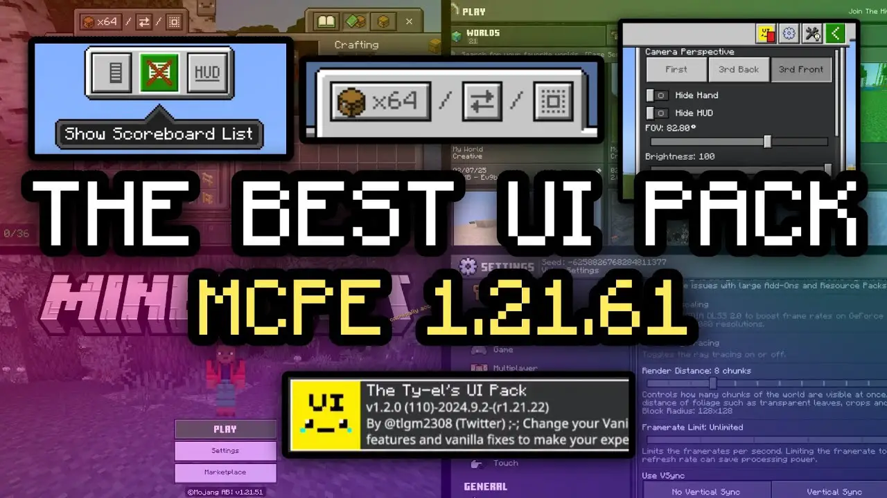 HOW TO DOWNLOAD THE BEST UI PACK FOR MCPE 1.21
