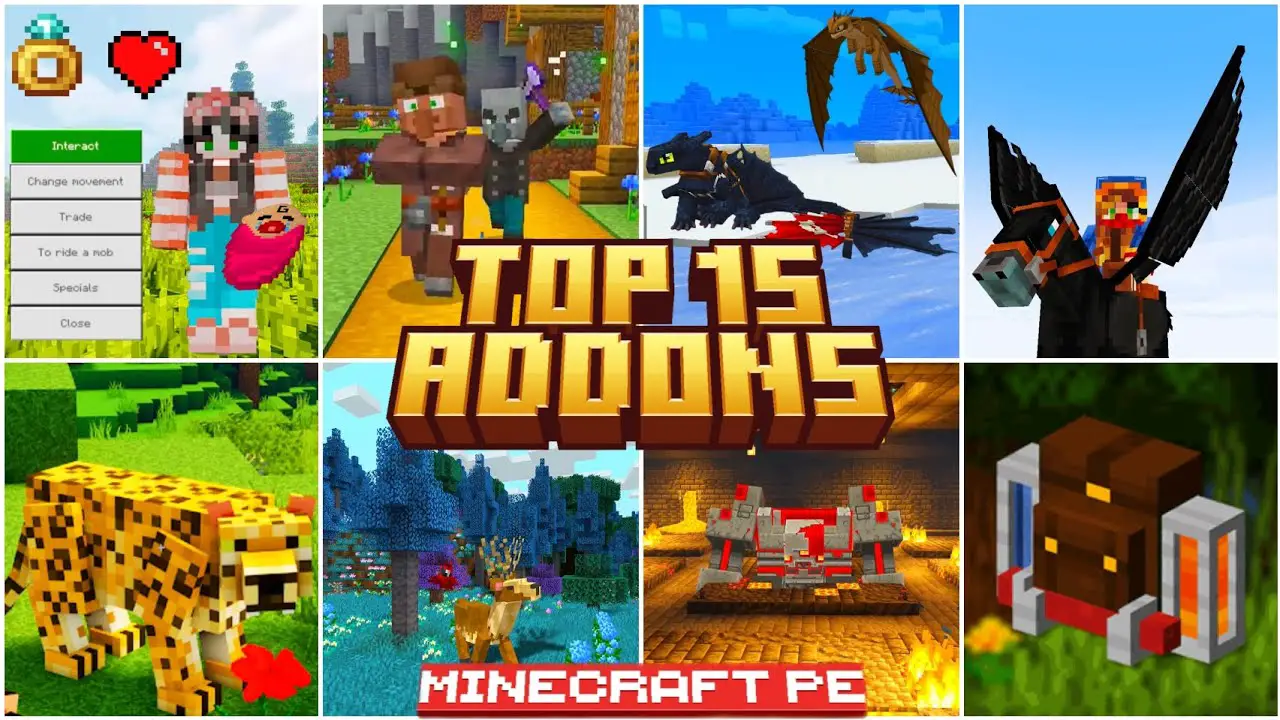 Top 15 Best New Addons for MCPE 1.21