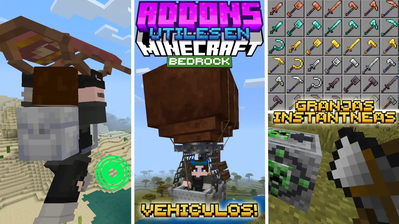 LOS MEJORES ADDONS ÚTILES EN MINECRAFT BEDROCK 1.21