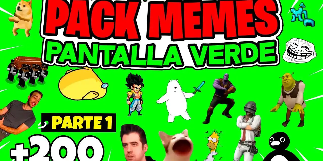 Cómo descargar pack de memes en pantalla verde 2025