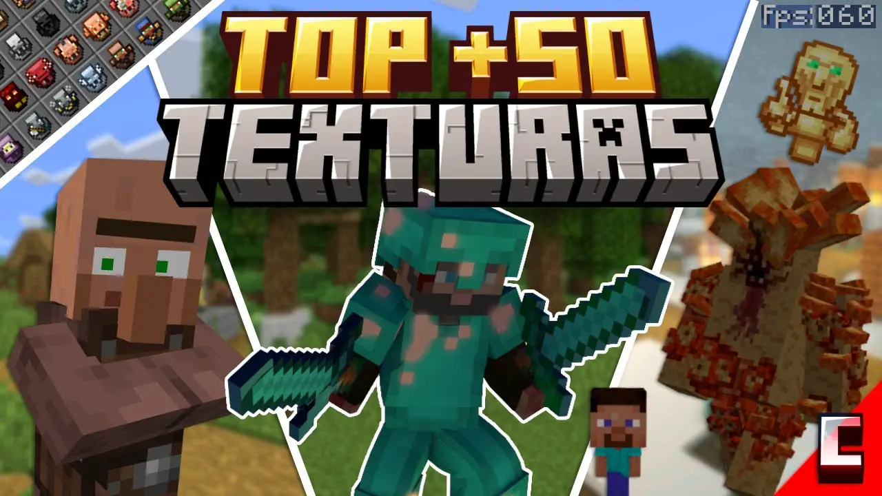 COMO DESCARGAR 50 MEJORES TEXTURAS AVANZADAS para Minecraft BEDROCK 1.21