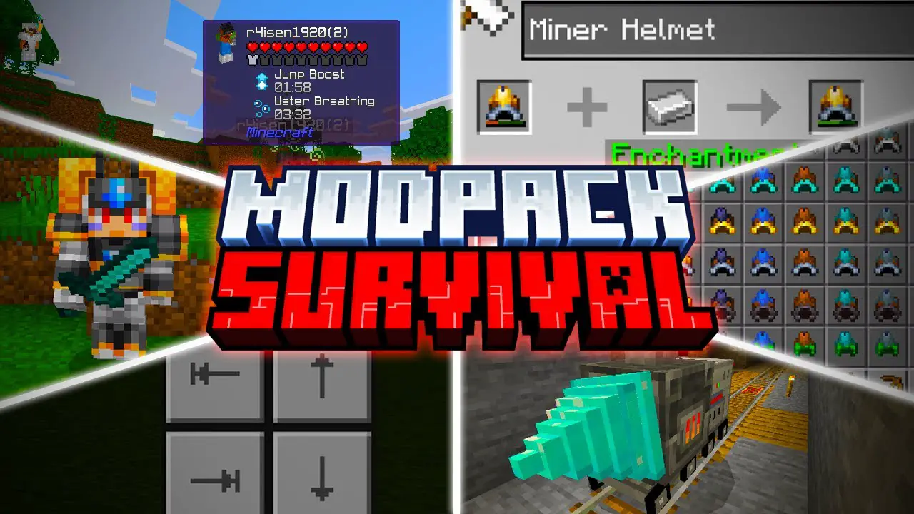 Cómo Descargar 10 Addons Survival de Minecraft Bedrock 1.21