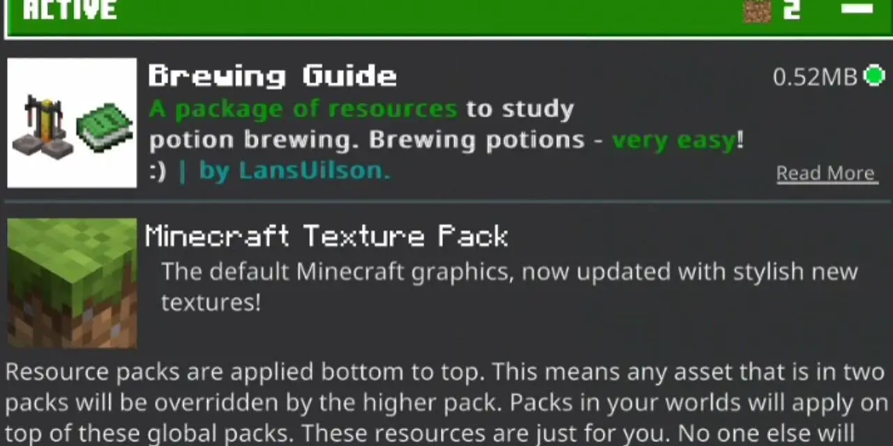 Cómo descargar Brewing Guide 1.22 con Texturas Default y Modo Oscuro para Minecraft Bedrock
