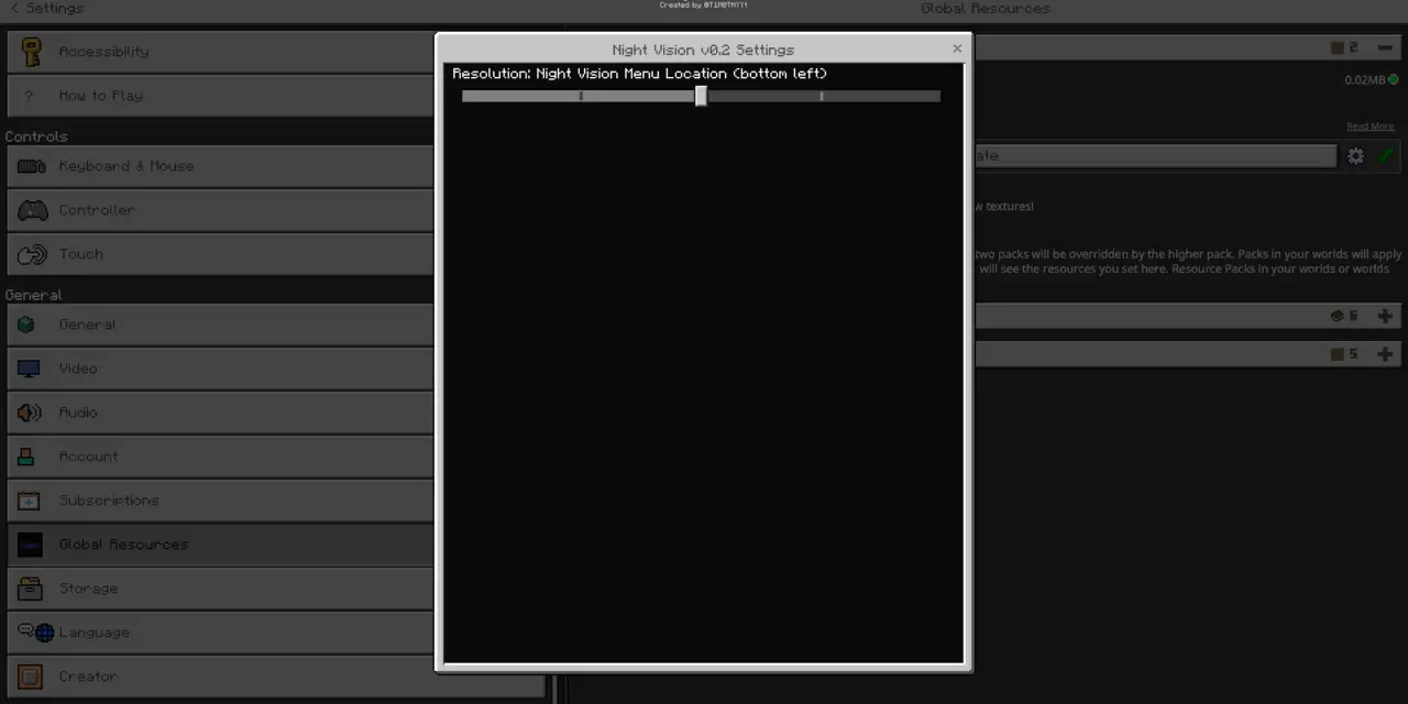 Cómo descargar Toggle Night Vision 1.22 para Minecraft Bedrock