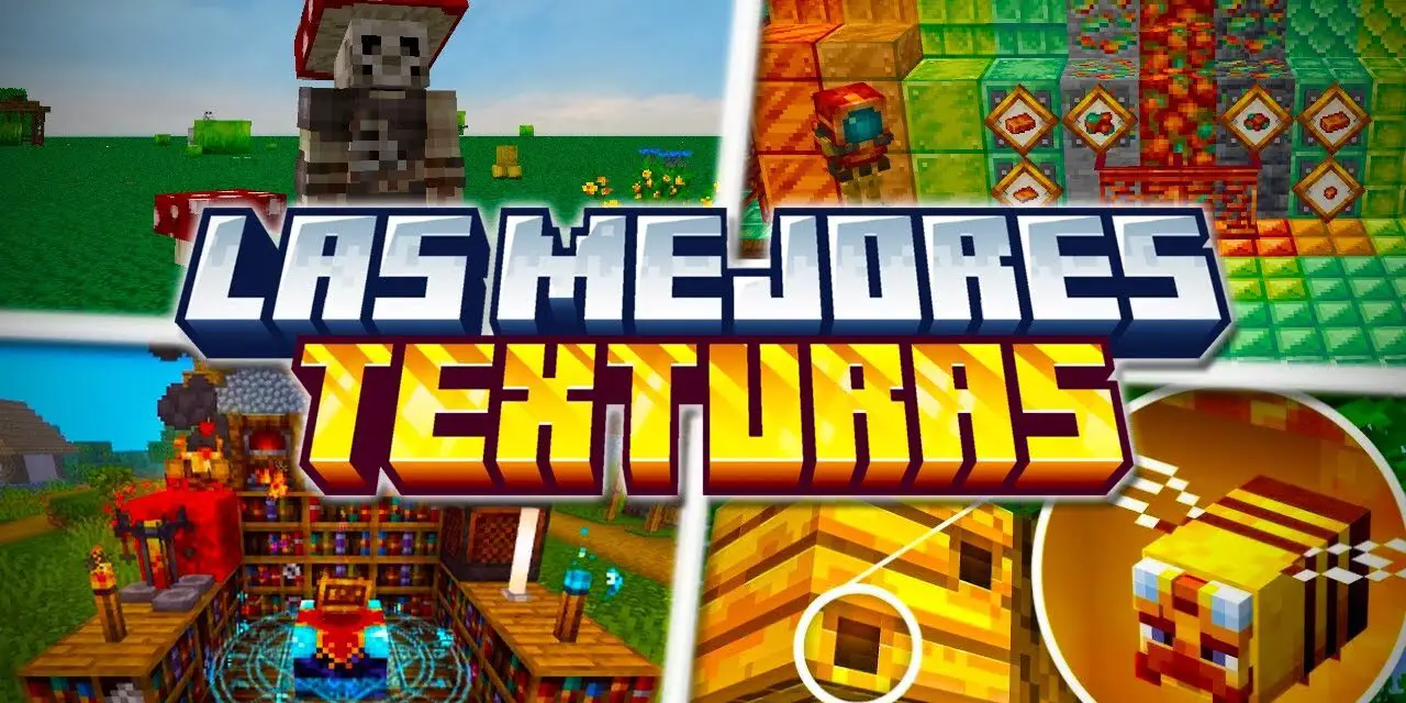 CÓMO DESCARGAR LAS 10 MEJORES TEXTURAS para Minecraft BEDROCK 1.22